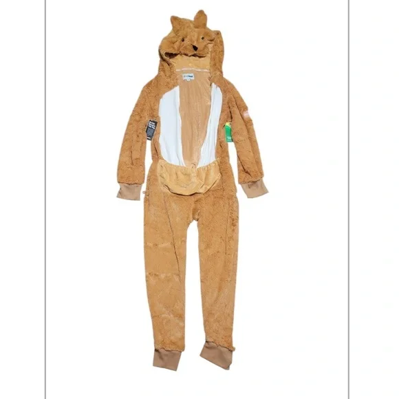 Tipsy Elves Brown and Cream Kangaroo Onesie Costume - Picture 3 of 6